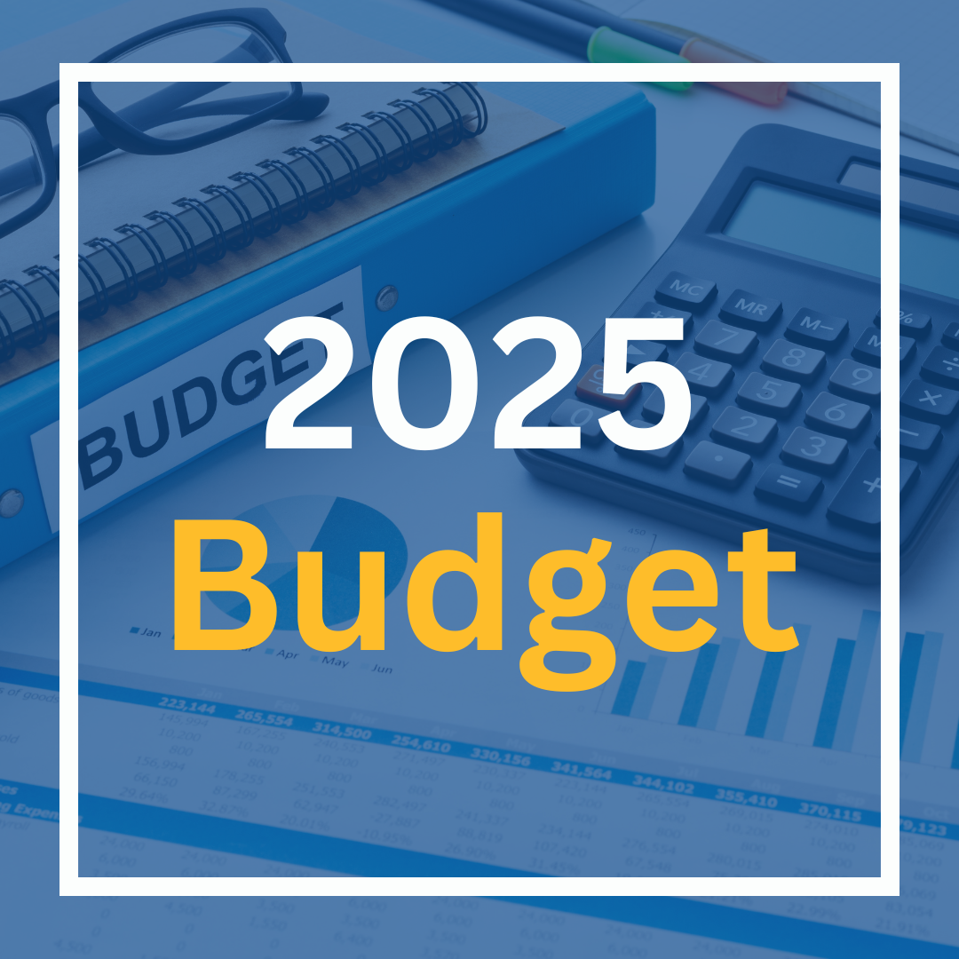 Words in bold that say 'Budget 2025.'