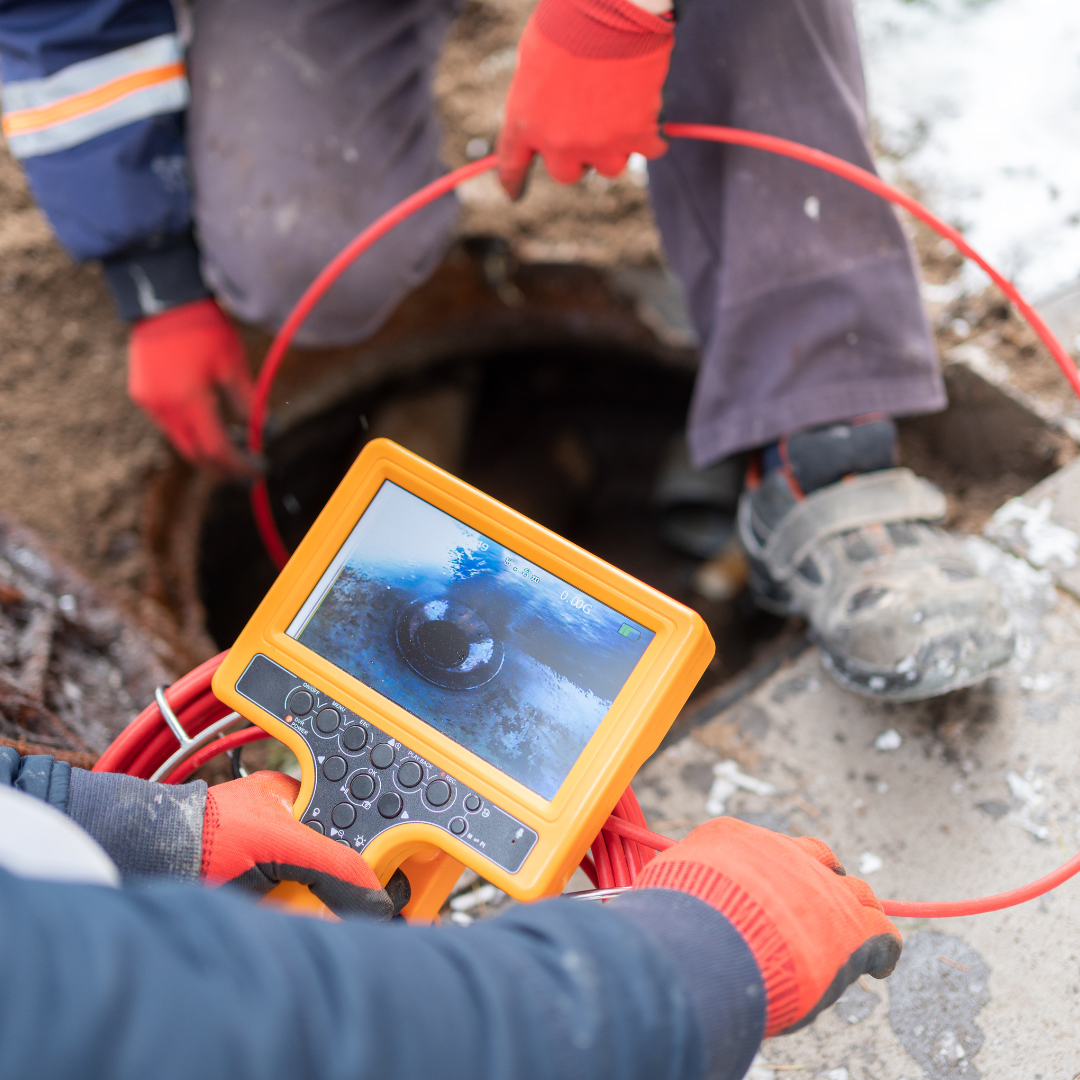 A picture of a person completing CCTV inspections