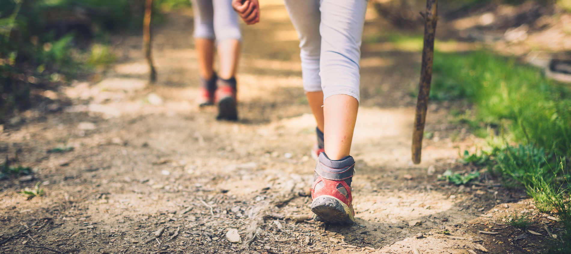 kids walking on trails