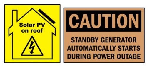 Alternate power signage sticker